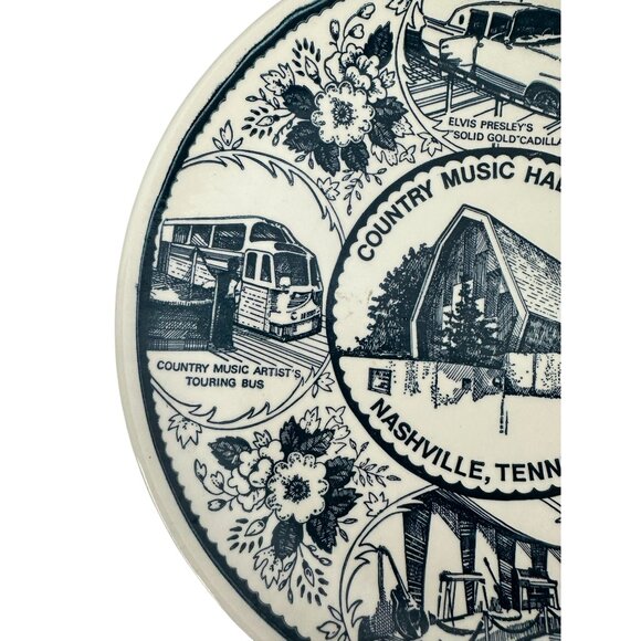 Country Music Hall Of Fame Nashville Plate 10" Ceramic Vintage - Picture 5 of 11